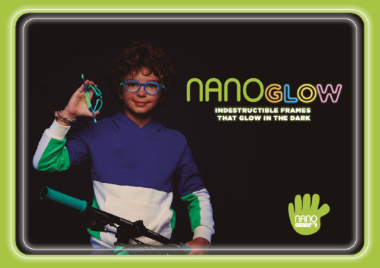 Katalog dětských brýlí Nano Indestructible se svítícími stranicemi